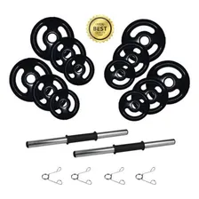 Kit 24kg Anilha/ Halteres Emborrachado Premium + Barra Oca Foto  mini 1