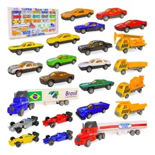 Kit 25 Carrinhos Caminhão Carretas Super Plástico Foto mini 1
