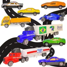 Kit 25 Carrinhos Caminhão Carretas Super Plástico Foto mini 2