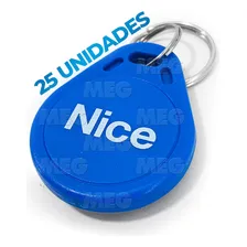 Kit 25 Chaveiro De Proximidade Tag Nice Linear 125 Khz Azul Foto mini 1