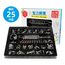 Kit 25 Desafios Quebra Cabeça 3d Puzzle Metal Aço Foto mini 1