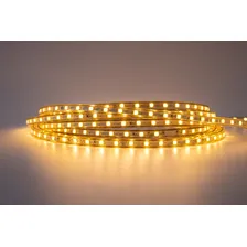 Kit 25 Metros Fita Mangueira Led Chata 5050 Com Fonte Luz Branco-quente 127v Foto mini 4