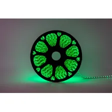 Kit 25 Metros Fita Mangueira Led Chata 5050 Com Fonte Luz Verde 220v Foto mini  2