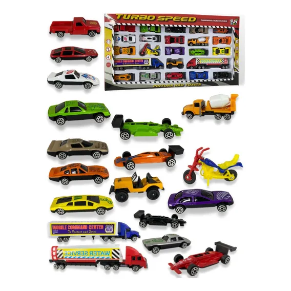 Kit 25 Miniaturas Metal Carrinhos Caminhões E Carretas Foto 1