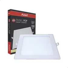 Kit 25 Painel Plafon Led 18w Quadrado Embutir 4000k Estrutura Branco Foto  mini 1