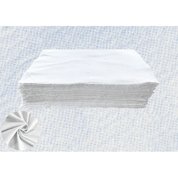 Kit 25 Pano De Prato Pé De Galinha Liso Branco 50x70 25 Panos De Prato Liso Foto 1