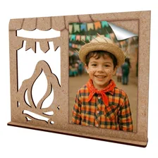 Kit 25 Porta-retratos Decoração P/ Festa Junina Em Mdf Cru Foto  mini 1