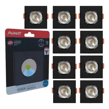 Kit 25 Spot Led 5w Embutir Quadrado Preto Cob Smd 110/220v 110v/220v Foto mini 1