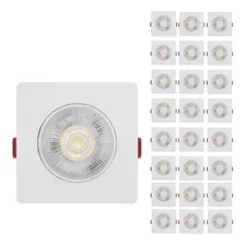 Kit 25 Spot Led Smd 7w Dicroica Direcionável Quadrado Frio Estrutura Branco-frio 110v/220v (bivolt) Foto mini 1
