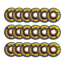 Kit 25 Und Disco Flap 4 1/2 X 7/8 Grão Z40 Sta4040fz Stanley Cor Amarelo Foto  mini 1