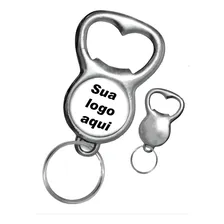 Kit 250 Chaveiro Personalizado Abridor Garrafa Redondo Cor Preto Foto mini 1
