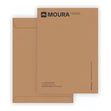 Kit 250 Envelopes Personalizado 22x32 Empresas Clinicas 90g Cor Kraft Pardo Foto mini 1