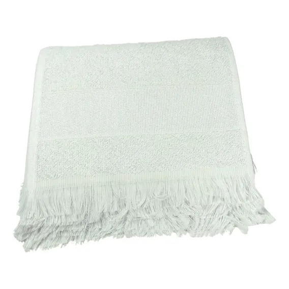 Kit 250 Toalhas Social Franja Boca Mão Felpa Para Sublimação Cor Branco Foto 1