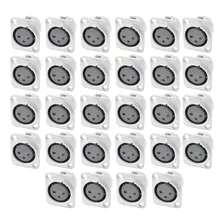 Kit 28 Conector Xlr Fêmea 3p De Painel Santo Angelo Sa2xxlrf Foto  mini 1