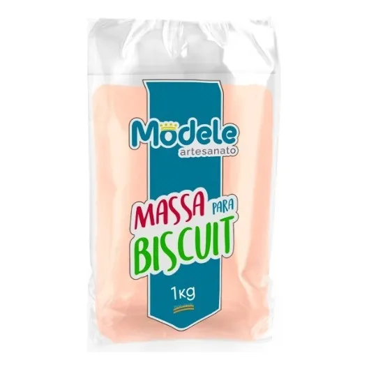 Kit 2kg. Massa De Biscuit-cor Salmão (antigo Pele De Boneca) Foto 1
