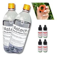 Kit 2kg Resina Cristal Transparente + 4 Catalisadores Foto mini 2