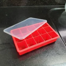 Kit 2un Forma De Gelo Silicone Com Tampa 15 Cubos Livre Bpa Foto mini  2
