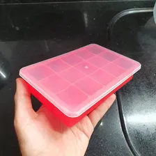 Kit 2un Forma De Gelo Silicone Com Tampa 15 Cubos Livre Bpa Foto mini 4