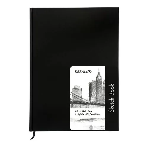 Kit 2x Bloco Desenho Sketchbook Keramik A5 110g 100 Folhas Foto 1