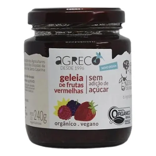 Kit 2x: Geleia Frutas Vermelhas Orgânica Sem Adição Açúcar Foto 1