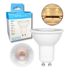 Kit 2x Lâmpada Led Dicroica Eco 6w Stella 4000k Sth8535/40 Luz Branco-neutro 127/220v Foto mini 1
