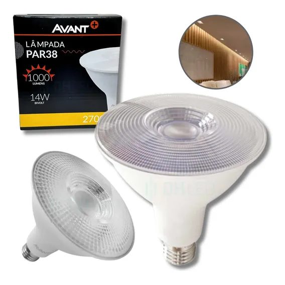 Kit 2x Lâmpada Led Par38 Avant 14w Branco Quente 2700k Luz Branco-quente 110v/220v Foto 1