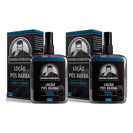 Kit 2x Loção Pós Barba Refresca E Regenera Barba Robusta Foto 1