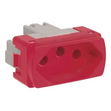 Kit 2x M贸dulo Tomada 2p+t 20a Miluz Schneider Verm S3b70359 Cor Vermelho Foto mini 2