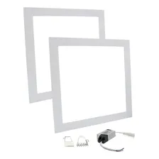 Kit 2x Plafon Painel Led 24w Branco Frio Quadrado Embutir Foto  mini 1
