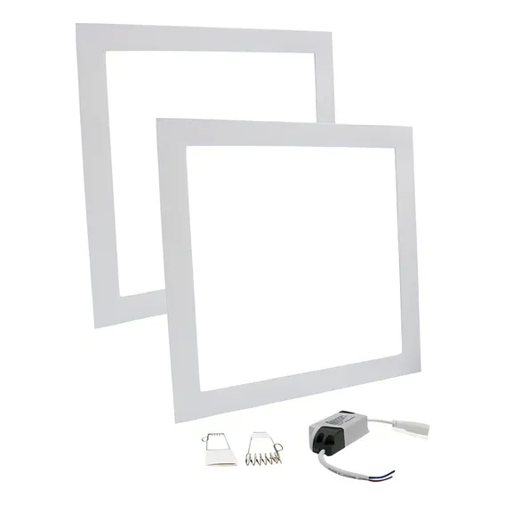 Kit 2x Plafon Painel Led 24w Branco Frio Quadrado Embutir Foto 1