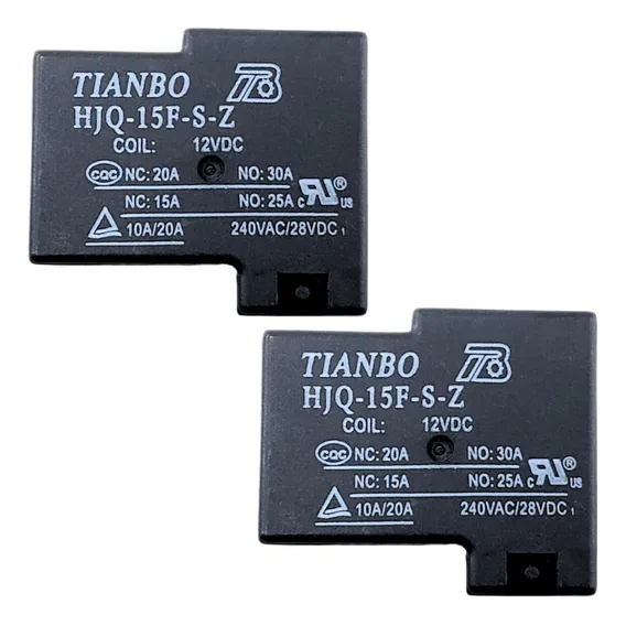 Kit 2x Und Rele T90 Tianbo 12v 30a 5 Terminais Hjq-15f-s-z Foto 1