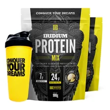 Kit 2x Whey Protein Mix 900g + Coqueteleira Iridium Labs Sabor Baunilha Foto mini 1