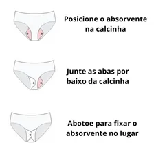 Kit 3 Absorventes De Pano Ecológicos Laváveis - Noturno Foto mini 4