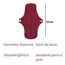 Kit 3 Absorventes De Pano Ecológicos Laváveis - Noturno Foto mini 2