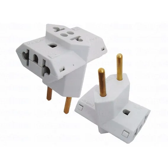 Kit 3 Adaptador Benjamim + 3 Adaptador Bob 10a/20a Pradrão 110V/220V Foto 1