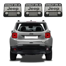 Kit 3 Adesivos Resinados Emblemas 10x8cm Para Jeep 19137 Cor Cinza Foto mini 1