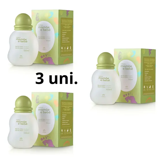 Kit 3 Água De Colônia Mamãe E Bebê 100  Natura Foto 1