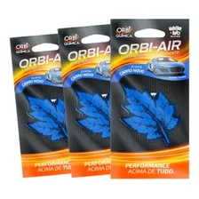 Kit 3 Air Freshener Orbi Carro Aroma Intenso Retrovisor Cor Azul Foto  mini 1