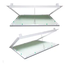 Kit 3 Alçapão Forro De Gesso Drywall 60x60 C/ Tampa E Click Cor Branco Foto mini 1