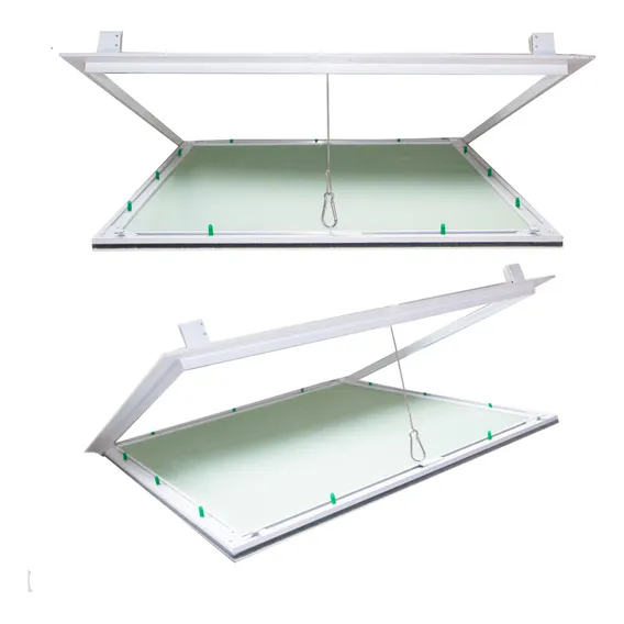 Kit 3 Alçapão Forro De Gesso Drywall 60x60 C/ Tampa E Click Cor Branco Foto 1