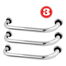 Kit 3 Alças Barras De Apoio 80 Cm, 60 Cm E 50 Cm Oferta Cor Prateado Foto mini  2