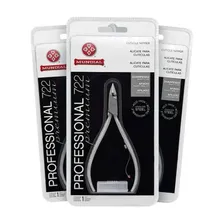 Kit 3 Alicate Cutícula Profissional 722 Premium Inox Mundial Foto  mini 1
