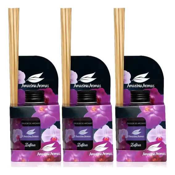 Kit 3 Aromatizador Perfume Ambiente Difusor Aroma Zafira Foto 1