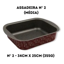 Kit 3 Assadeira Tabuleiro Teflon Retangular N1 N2 N3 Grande Foto mini 4