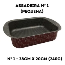 Kit 3 Assadeira Tabuleiro Teflon Retangular N1 N2 N3 Grande Foto mini  3