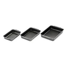 Kit 3 Assadeiras Retangular Alta Teflon Forma Antiaderente Foto mini 4