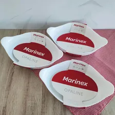 Kit 3 Assadeiras Travessas Vidro Marinex Branco Foto mini 4