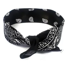 Kit 3 Bandanas Estampa Paisley Cores Básicas Cor Preto Tamanho 55x55 Foto mini  2