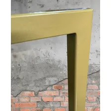 Kit 3 Banqueta Alta Balcão Dourada Com Estofado Industrial Cor Amarelo Foto mini  3