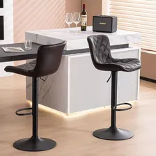 Kit 3 Banqueta Banco Girat贸ria Alta Estofada Bancada Bar Cor Preto Foto mini 2